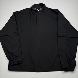 FootJoy DryJoys Convertible Jacket Mens XL Black Golf Windbreaker Waterproof